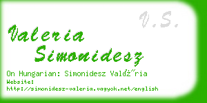 valeria simonidesz business card